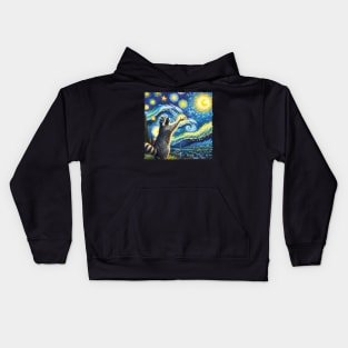 UFO Raccoon Fantasia Elevate Your Wardrobe with Cosmic Whimsy Kids Hoodie